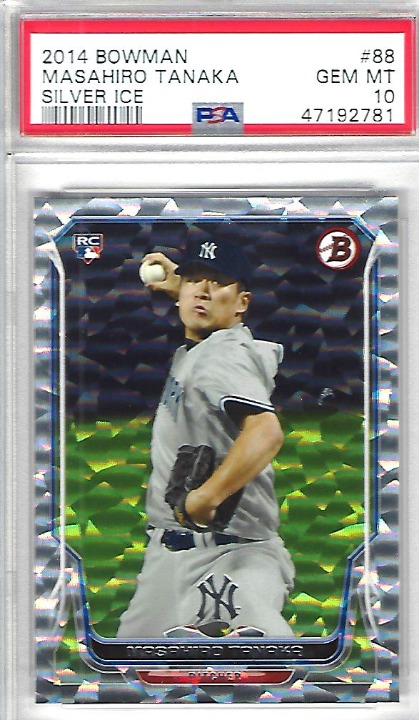 Bowman Silver Ice Masahiro Tanaka PSA 10