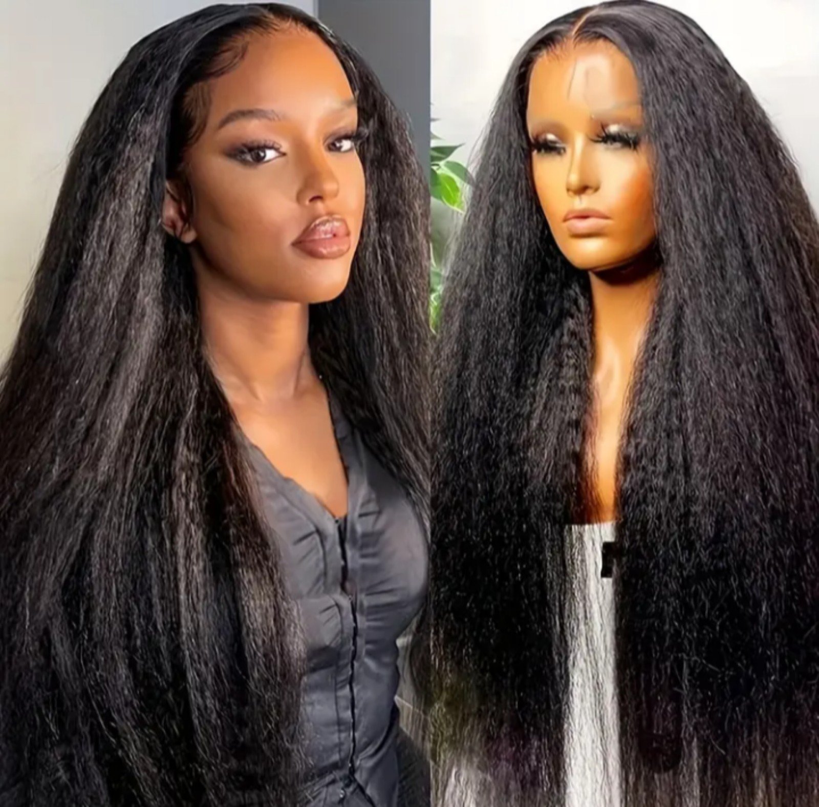 Long Afo Kinky Yaki Straight