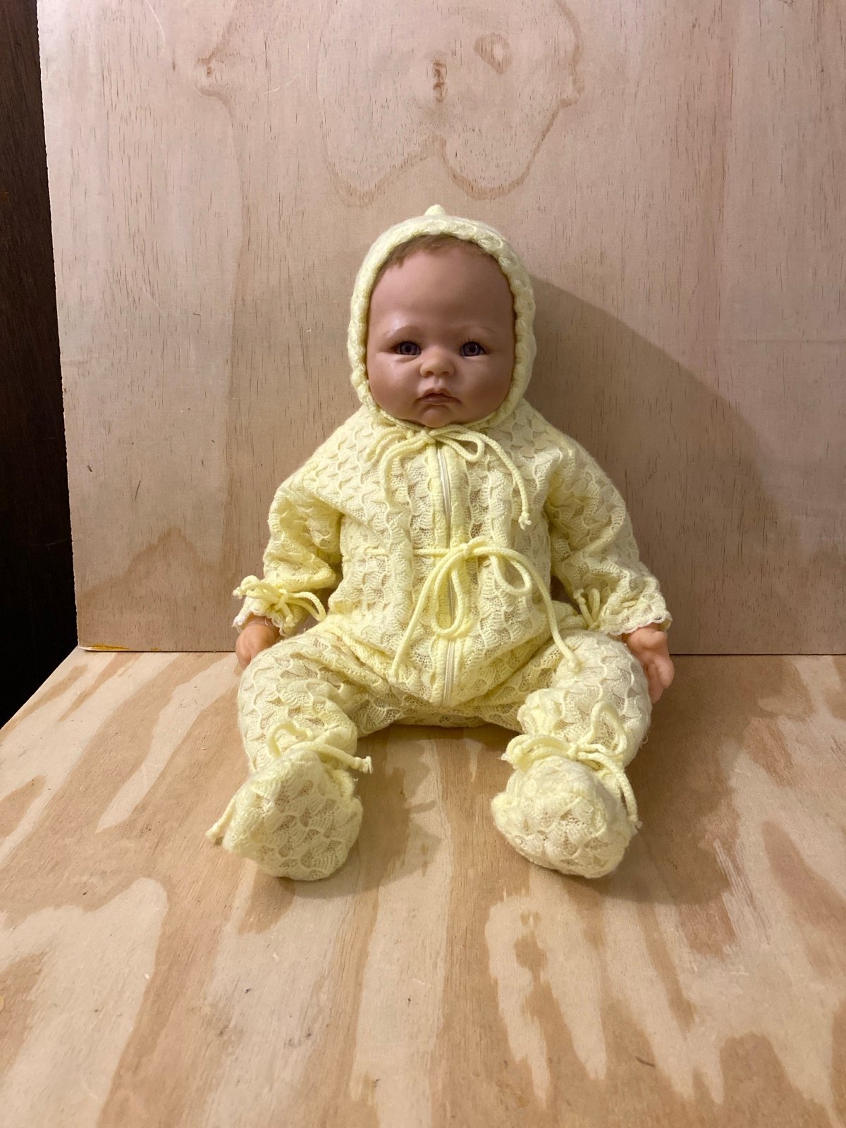 Linda Murray Lifelike Baby Doll 20” With Purple & Pink Eyes By Ashton Drake