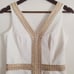Lilly Pulitzer Bentley Shift Resort White Gold Embroidered Mini Dress Womens 0