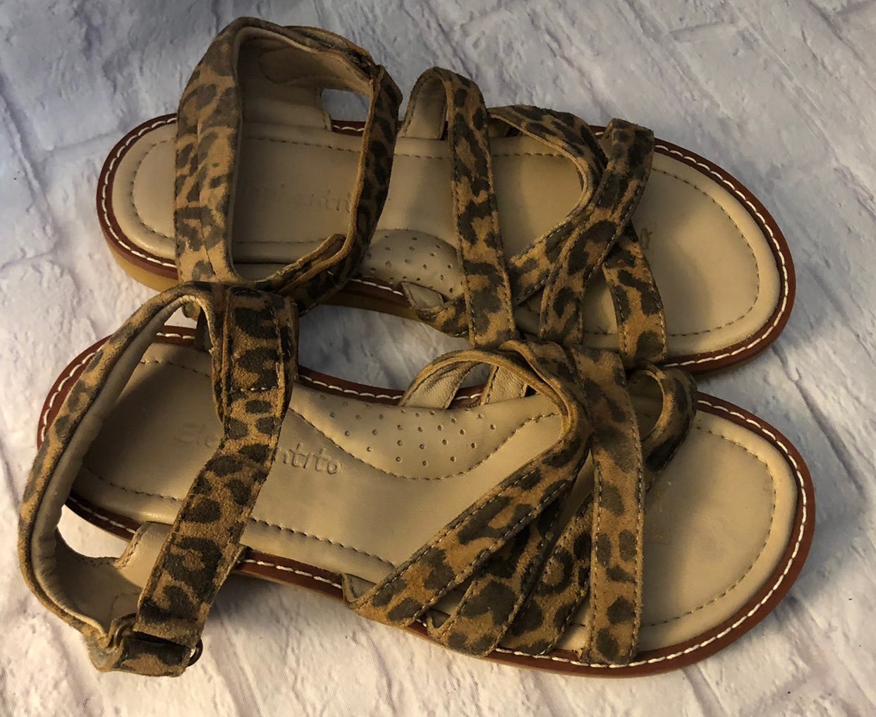 Elephantito size 12 leopard Sandals