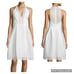 Carmen Marc Valvo Textured Stripes A-Line Off White Dress Sz 6 NWT 595 D0
