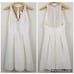 Carmen Marc Valvo Textured Stripes A-Line Off White Dress Sz 6 NWT 595 D0