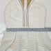 Carmen Marc Valvo Textured Stripes A-Line Off White Dress Sz 6 NWT 595 D0