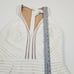 Carmen Marc Valvo Textured Stripes A-Line Off White Dress Sz 6 NWT 595 D0