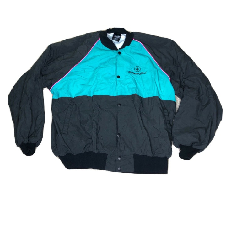 Vintage Yamaha Drums Jacket Mens XL The Pursuit of Sound Teal Black Pink