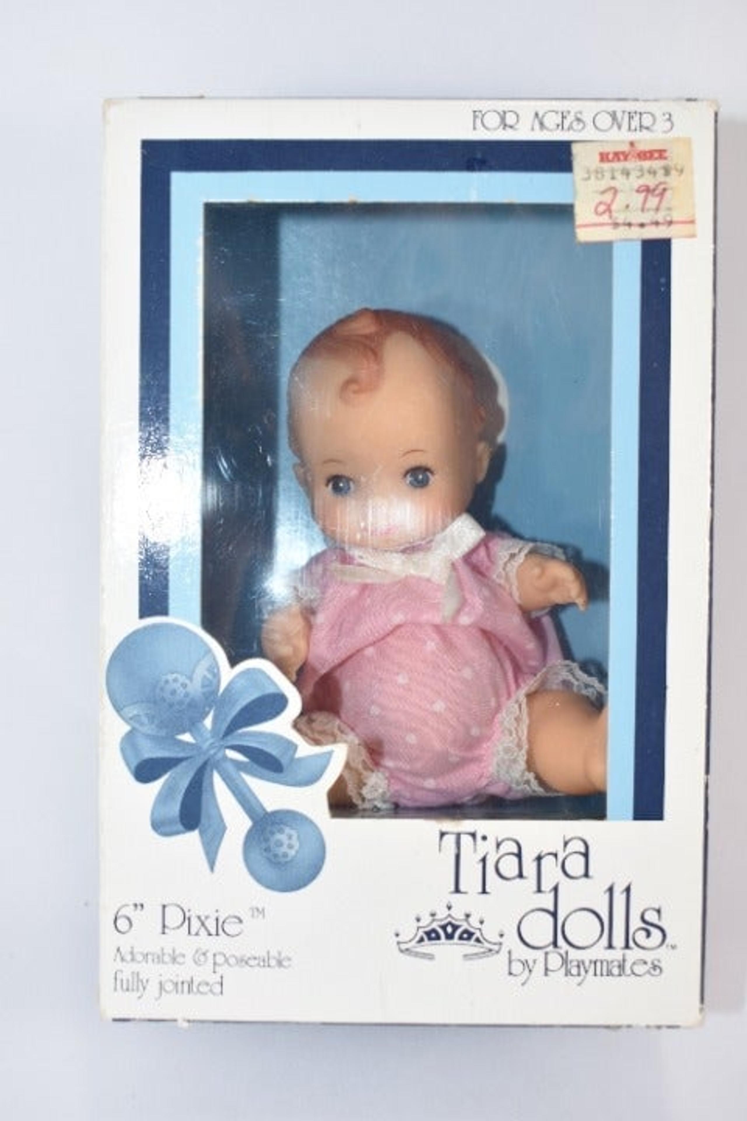 VTG TIARA DOLL 6' PIXIE BY PLAYMATES 1985 HONG KONG NO. 905506