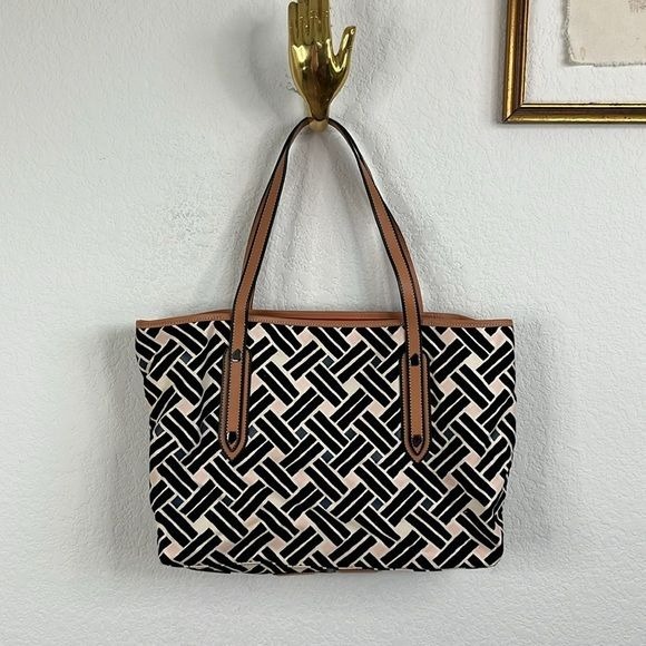 DVF Diane Von Furstenberg Leni Geometric Leather Shopper Neverfull Tote