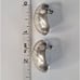 Vintage Classic Mexican Sterling Embossed Etched Concave Post Earrings