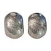 Vintage Classic Mexican Sterling Embossed Etched Concave Post Earrings