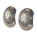 Vintage Classic Mexican Sterling Embossed Etched Concave Post Earrings