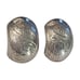 Vintage Classic Mexican Sterling Embossed Etched Concave Post Earrings