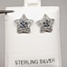 SAPPHIRE & WHITE TOPAZ STERLING EARRINGS