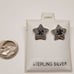 SAPPHIRE & WHITE TOPAZ STERLING EARRINGS