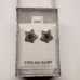 SAPPHIRE & WHITE TOPAZ STERLING EARRINGS