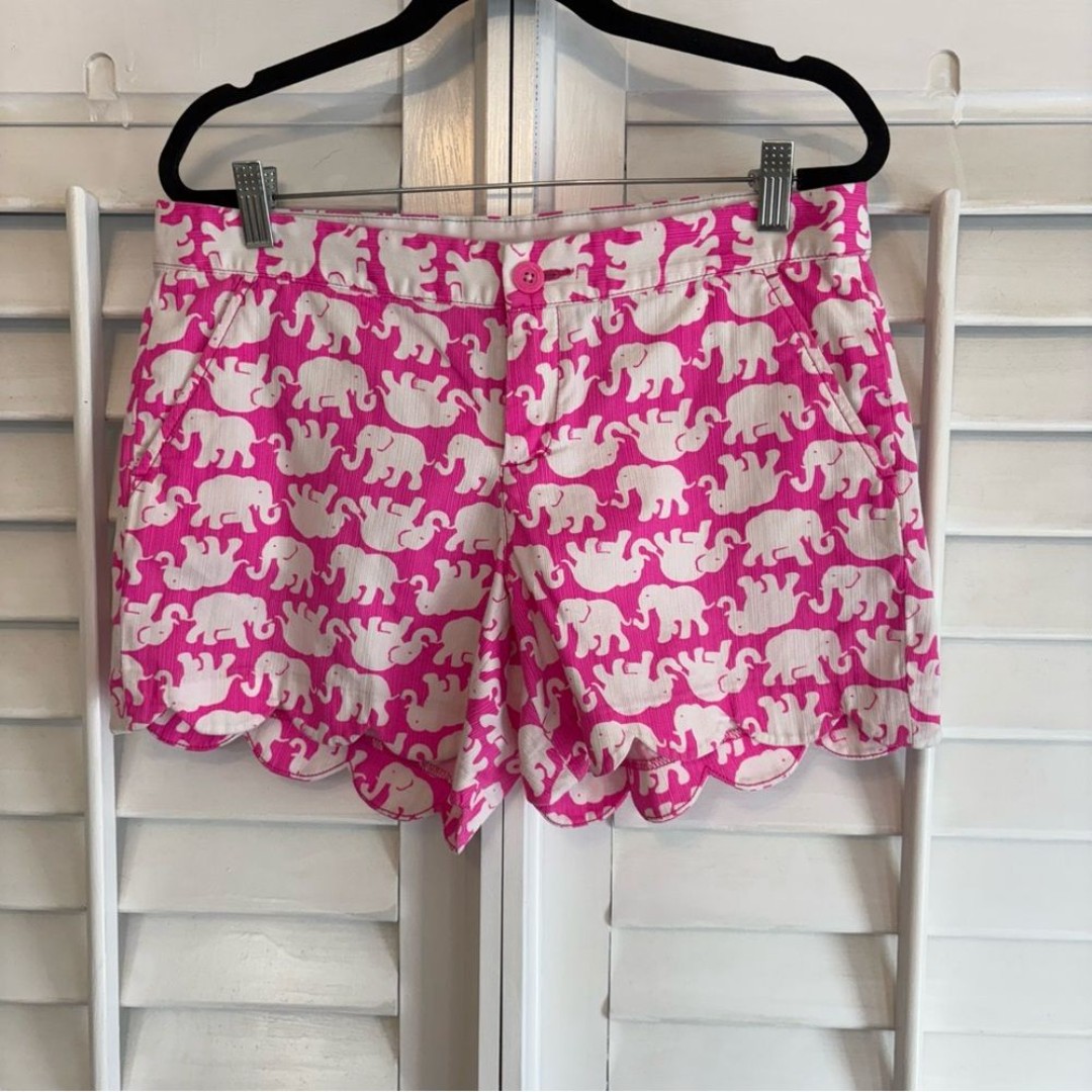 Lily Pulitzer The Buttercup Pink Elephant Shorts Size 6