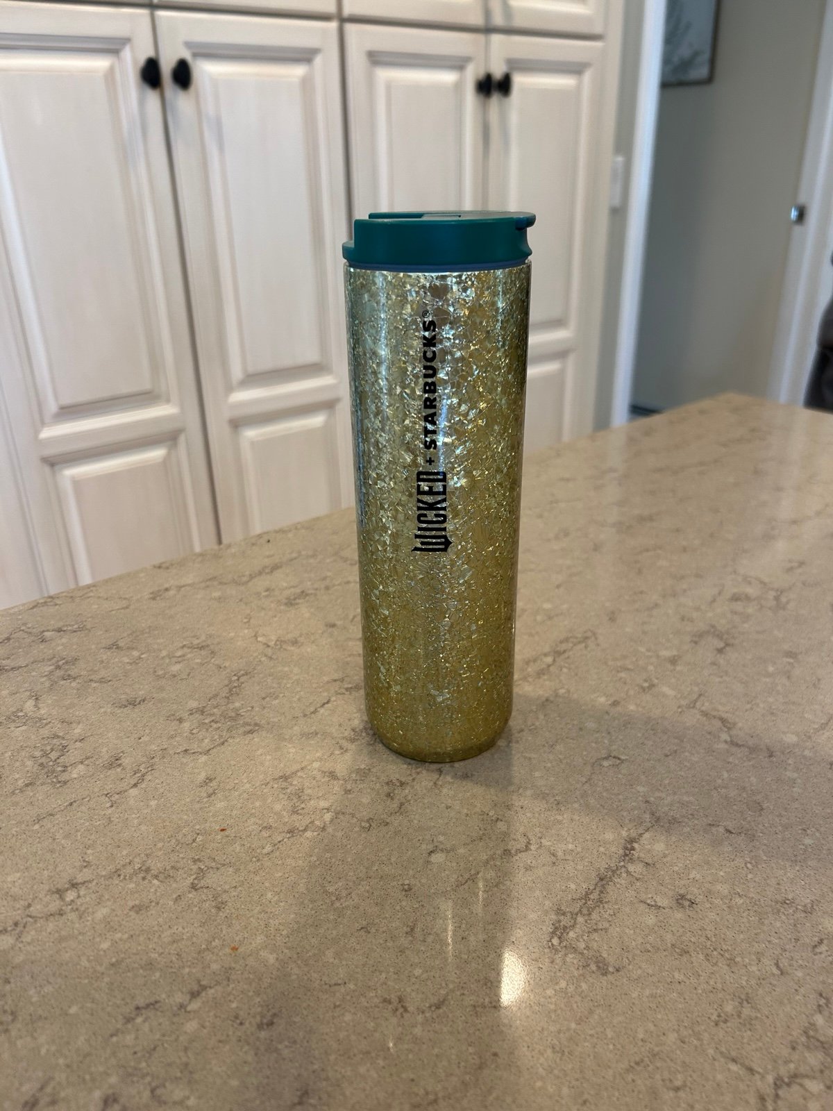Wicked Gold Crackle Stainless Steel Tumbler with Oz Charm by Starbucks - New