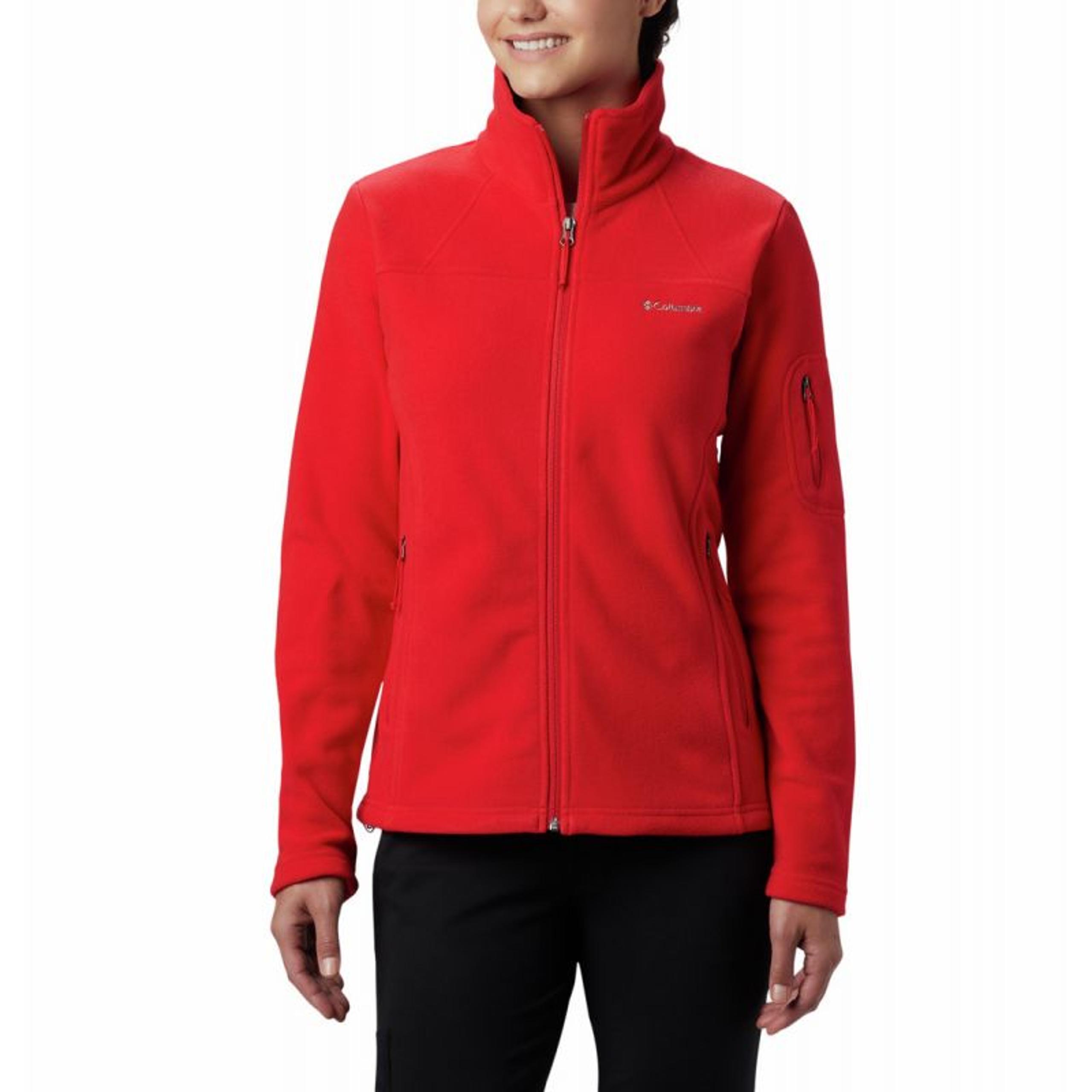 Columbia Women's Size Medium Red Full Zip Fleece Sweater