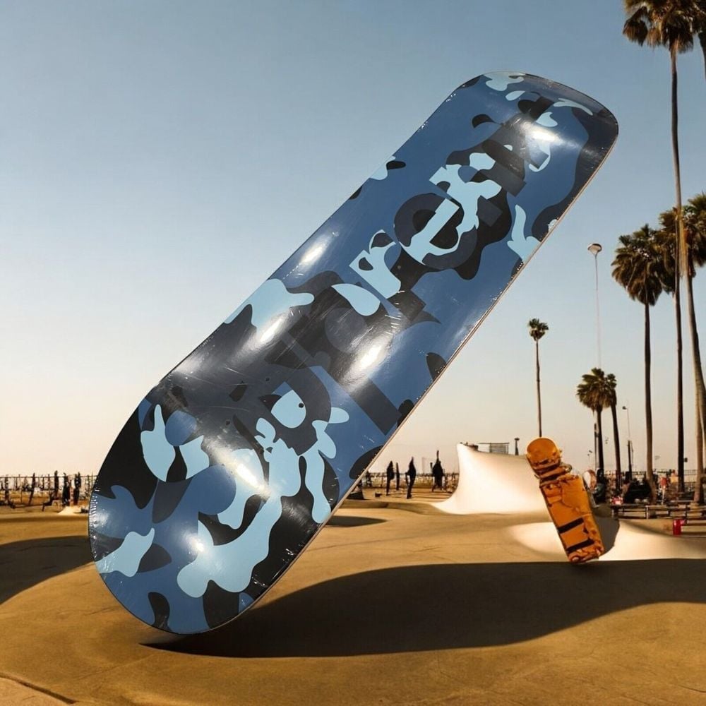 Supreme Blue Camouflage Skateboard Deck (FW20) - 8 - NEW - SEALED - RARE
