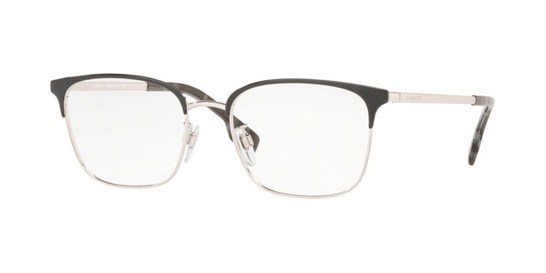 BURBERRY Metal Frame Eyeglasses with Case, Non-Prescription, BE1338D