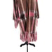 Ottod'ame Fringe Duster Cardigan M Pink Tan Mohair Sweater Boho Western Plaid