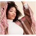 Ottod'ame Fringe Duster Cardigan M Pink Tan Mohair Sweater Boho Western Plaid