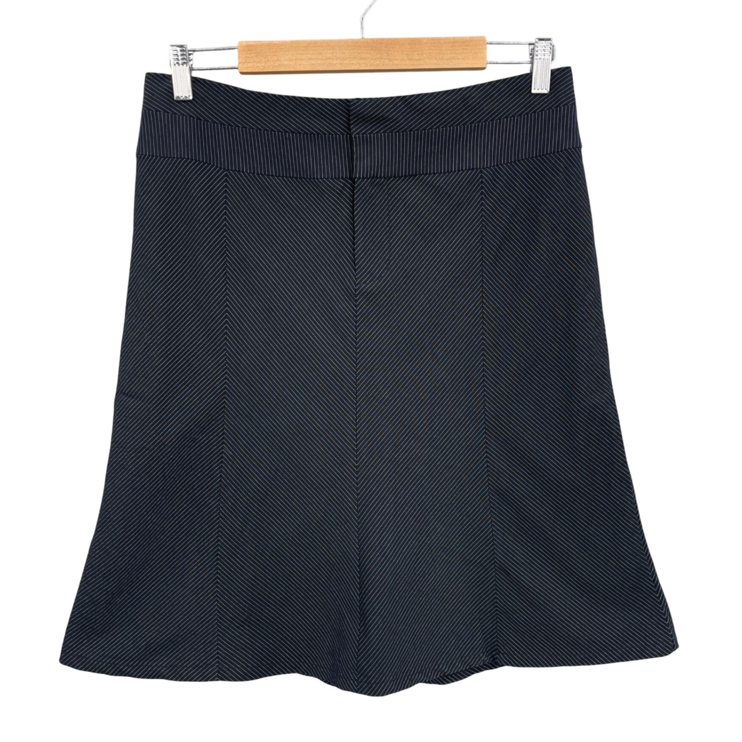 Tangent Pinstripe Office Siren Skirt Dark Academia Career A-Line Junior Size 7/8