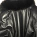 Vintage Greg Bell Full Length Black Leather Woman's trench with Fox Fur Collar