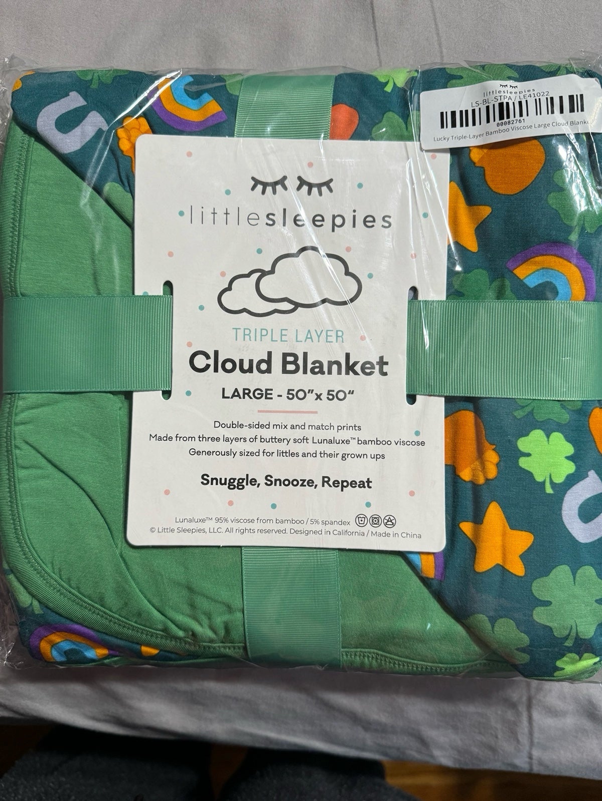 NWT Little Sleepies Lucky Charm Cloud Blanket
