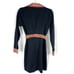 Derek Lam Jayda Mini Dress Black Brown Faux Leather Long Sleeve Sz 40 / 4 US
