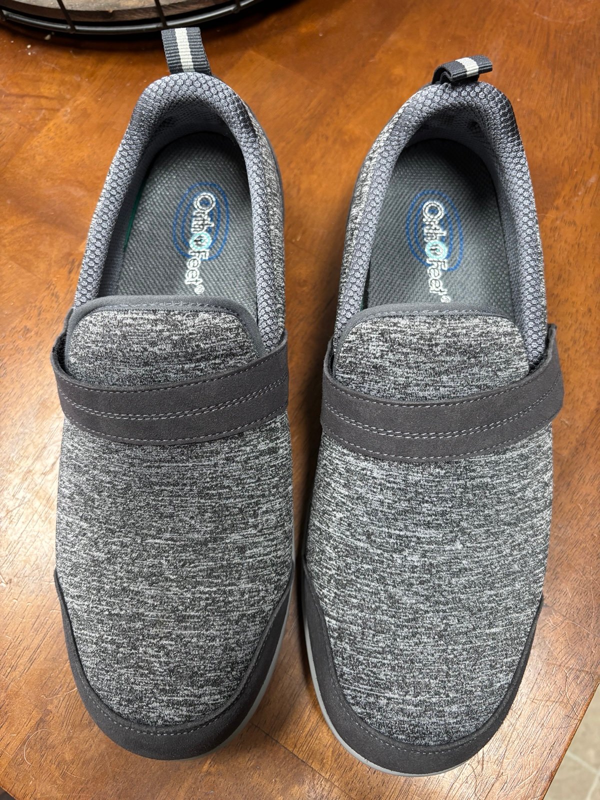 Orthofeet Quincy Gray Orthotic Comfort Slip On women size 10.5 D wide
