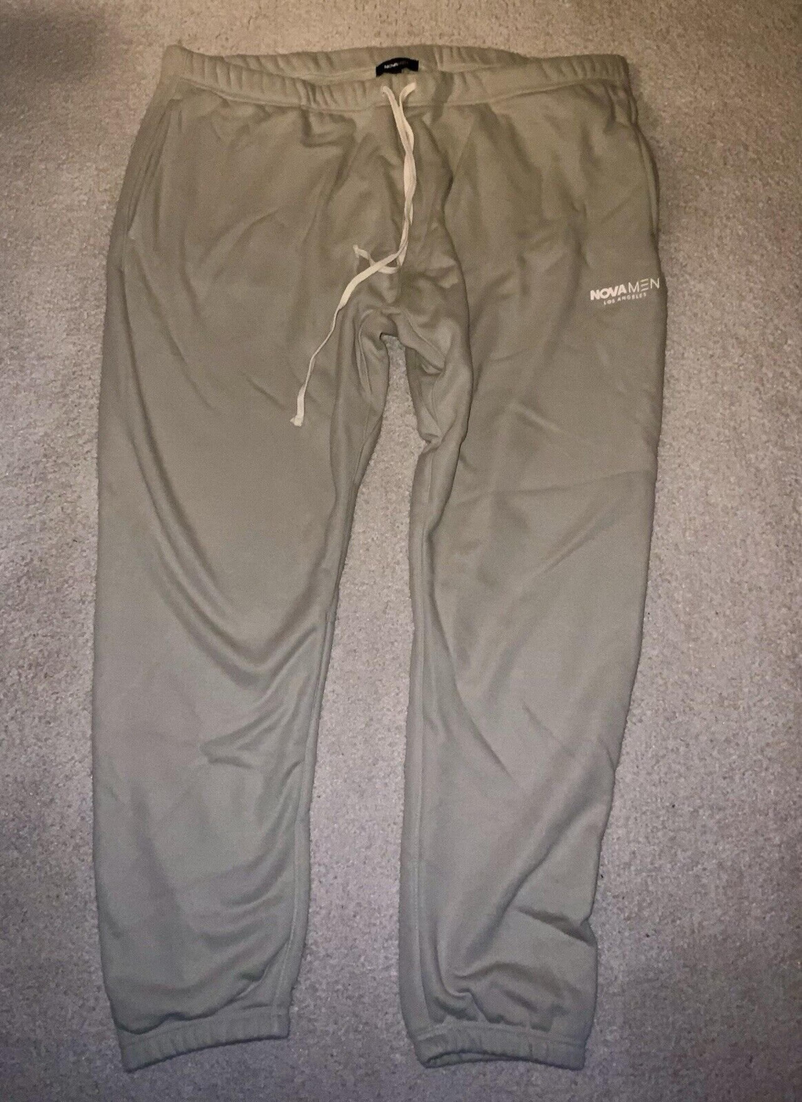 NWOT- Fashion Nova Men Tyson Everyday Fleece Sweat Jogger Pants- Sage Sz 3XL