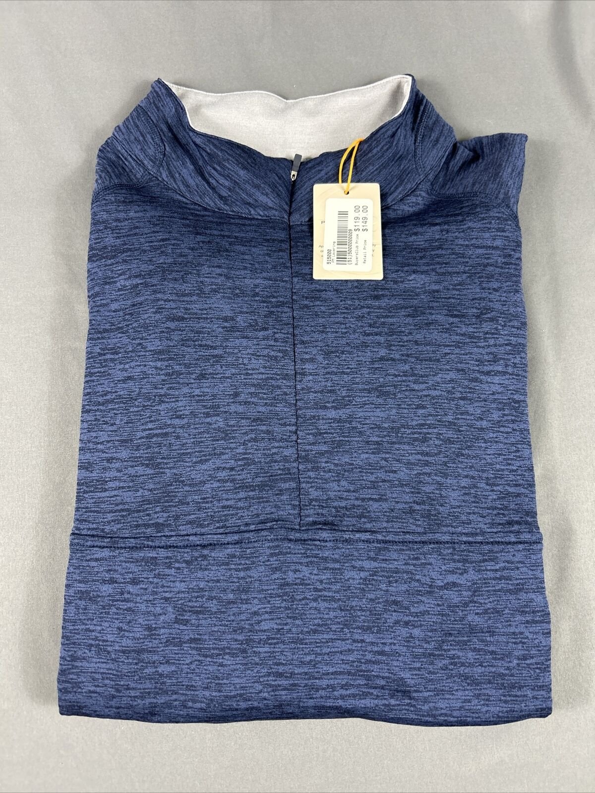 Peter Millar Golf Pullover Crown Sport Active Sleeve Logo 1/4 Zip Medium Blue