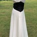 Vintage Nicole Miller Ivory & Black Full Skirt Gown - Size 10, Sleeveless 923