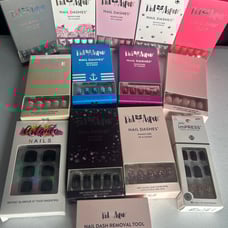 11 Red Aspen Nail Dashes Nail Manicure Lot + Removal Tool And Impress