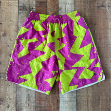 Vintage Jordan Men's Size L Neon Retro Zigzag Swim Shorts