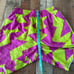 Vintage Jordan Men's Size L Neon Retro Zigzag Swim Shorts