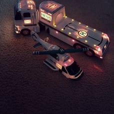 Hess Toy Truck and Helicopter