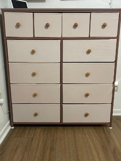 Pink Dresser for Girls Bedroom with 12 Drawers, Dresser for Bedroom