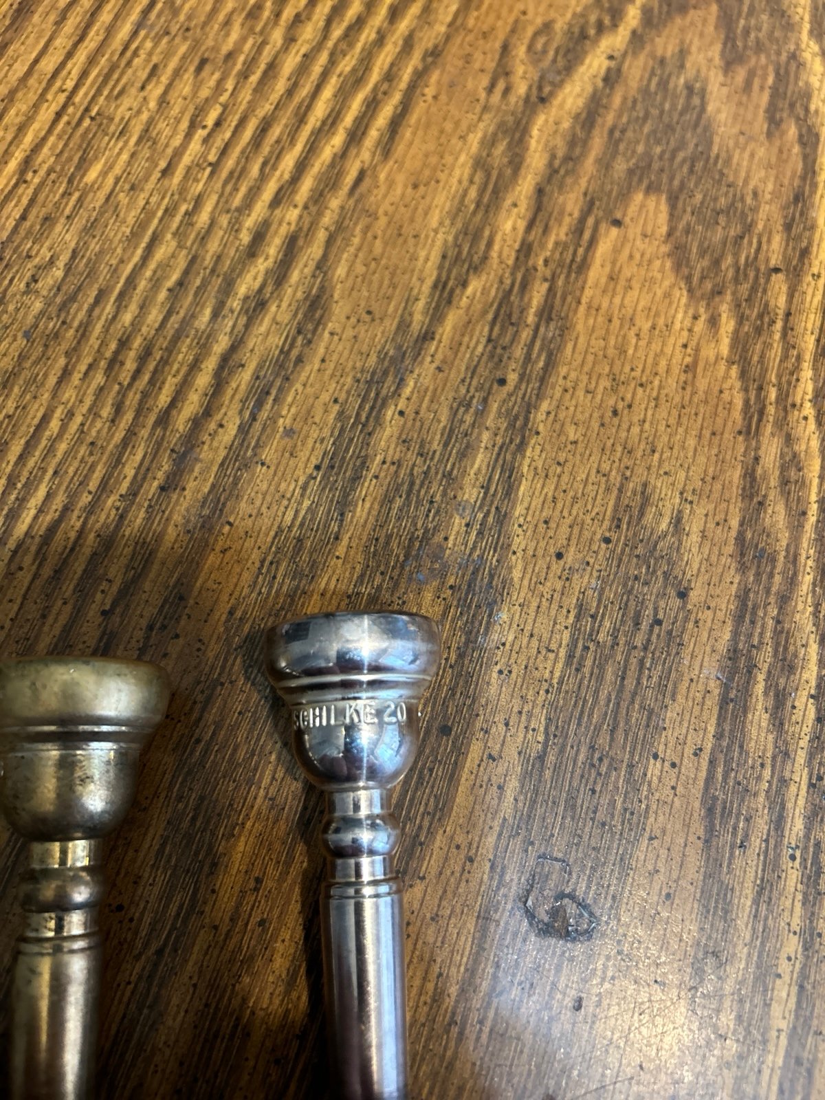 Schilke trumpet mouthpieces lot of 2, 18gp and 20 silver
