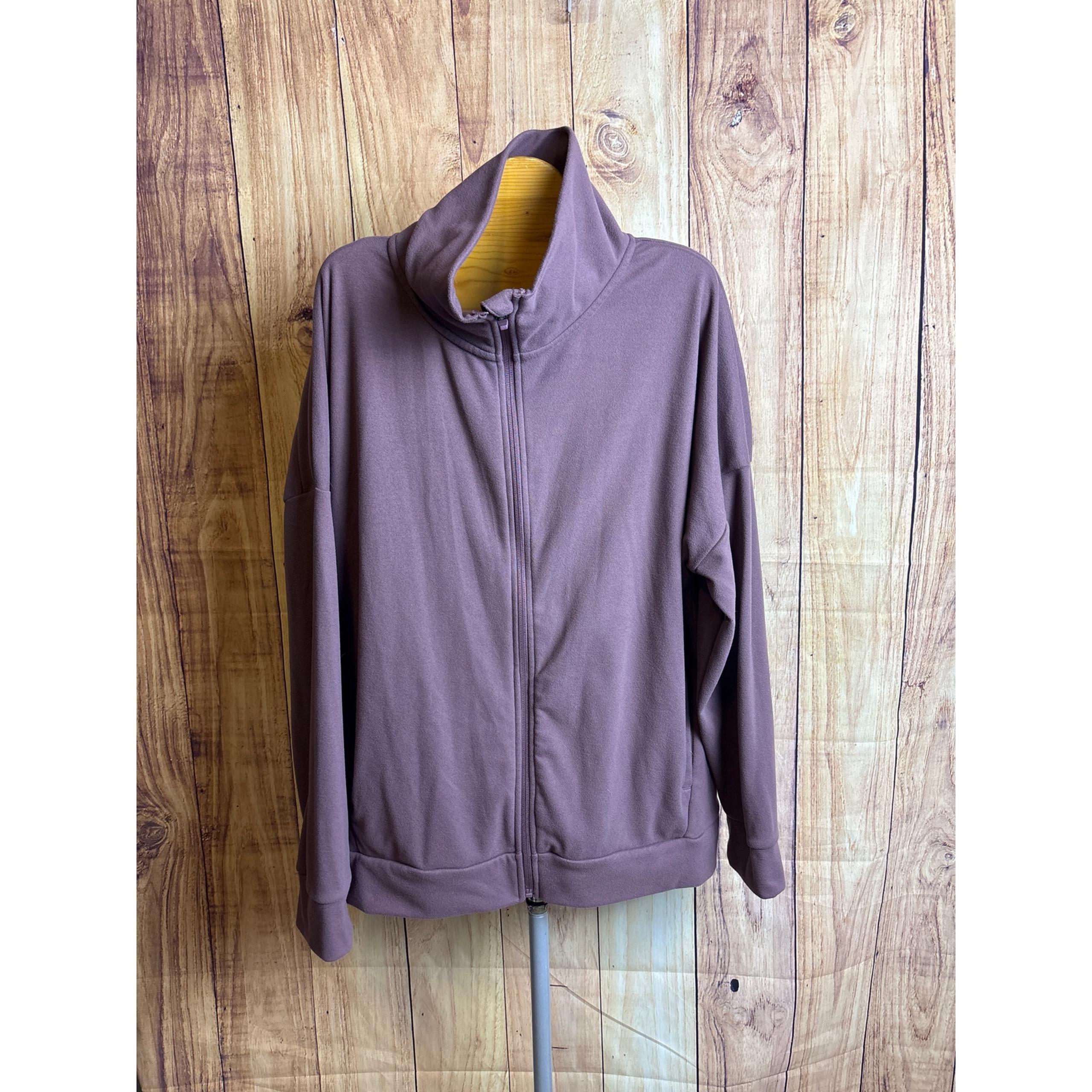 Mondetta Full Zip Athletic Jacket with Pockets Dusty Purple Women's Size XXL