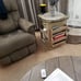 NEW Accent Table Stand with Seagrass Basket, (Glass is not Included)