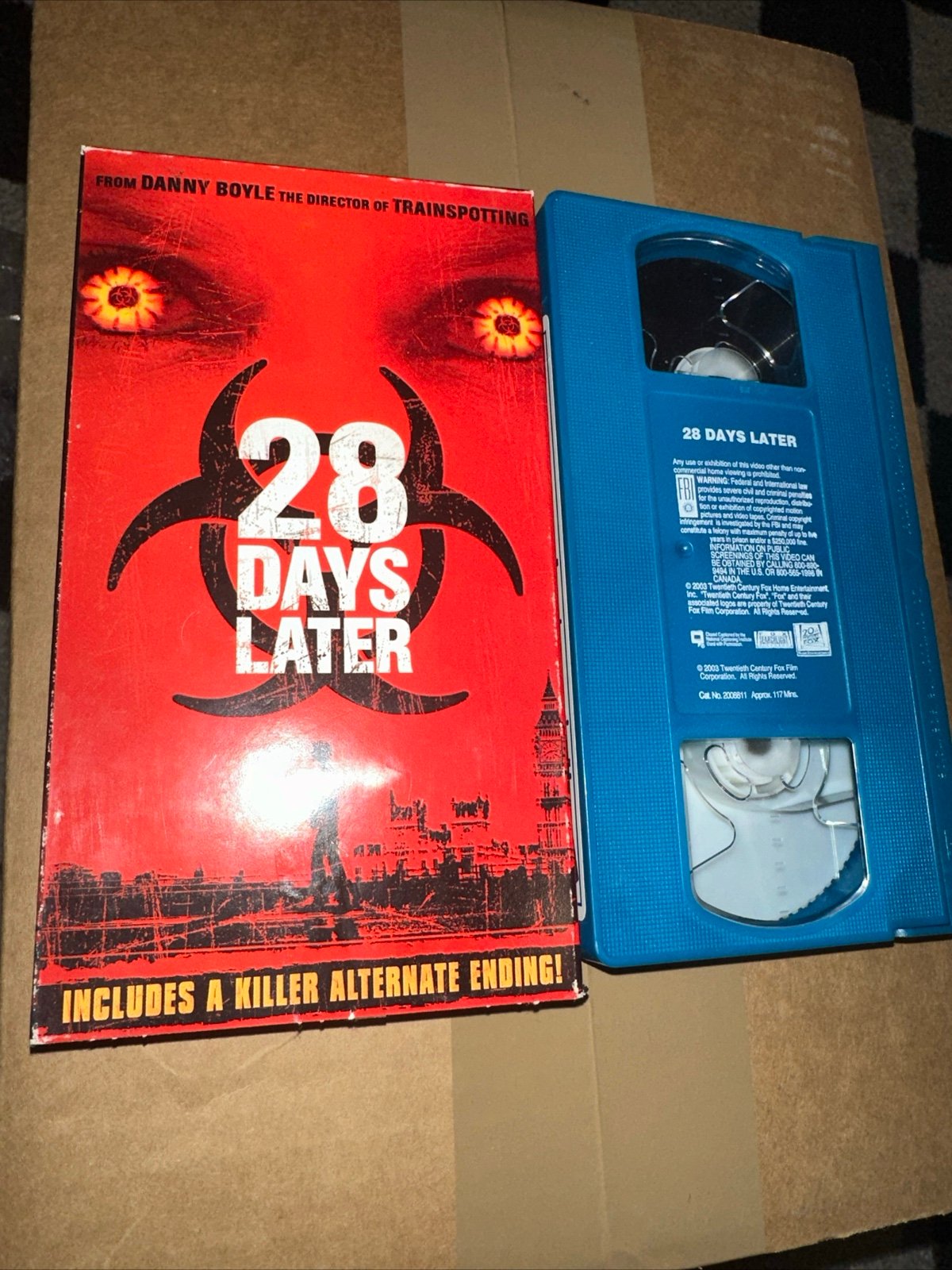28 Days Later VHS Blockbuster Blue tape
