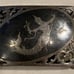 Siam Sterling Silver Niello Black Enamel Siam Lady Vintage Belt Buckle