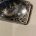 Siam Sterling Silver Niello Black Enamel Siam Lady Vintage Belt Buckle
