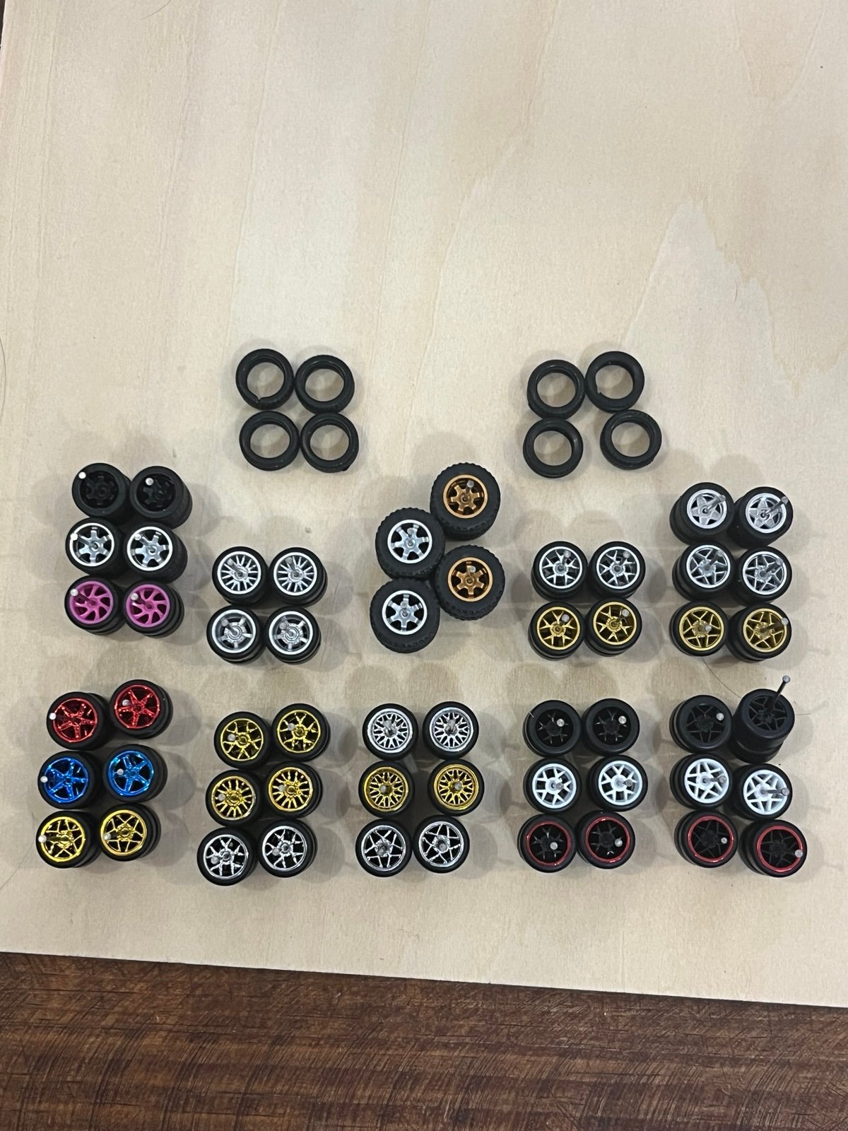 New 54 sets for 27 cars 1/64 real rider wheels for custom hot wheels or matchbox