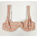 L*Space Tori Bikini Top in Stripes Size Medium NWT Underwires