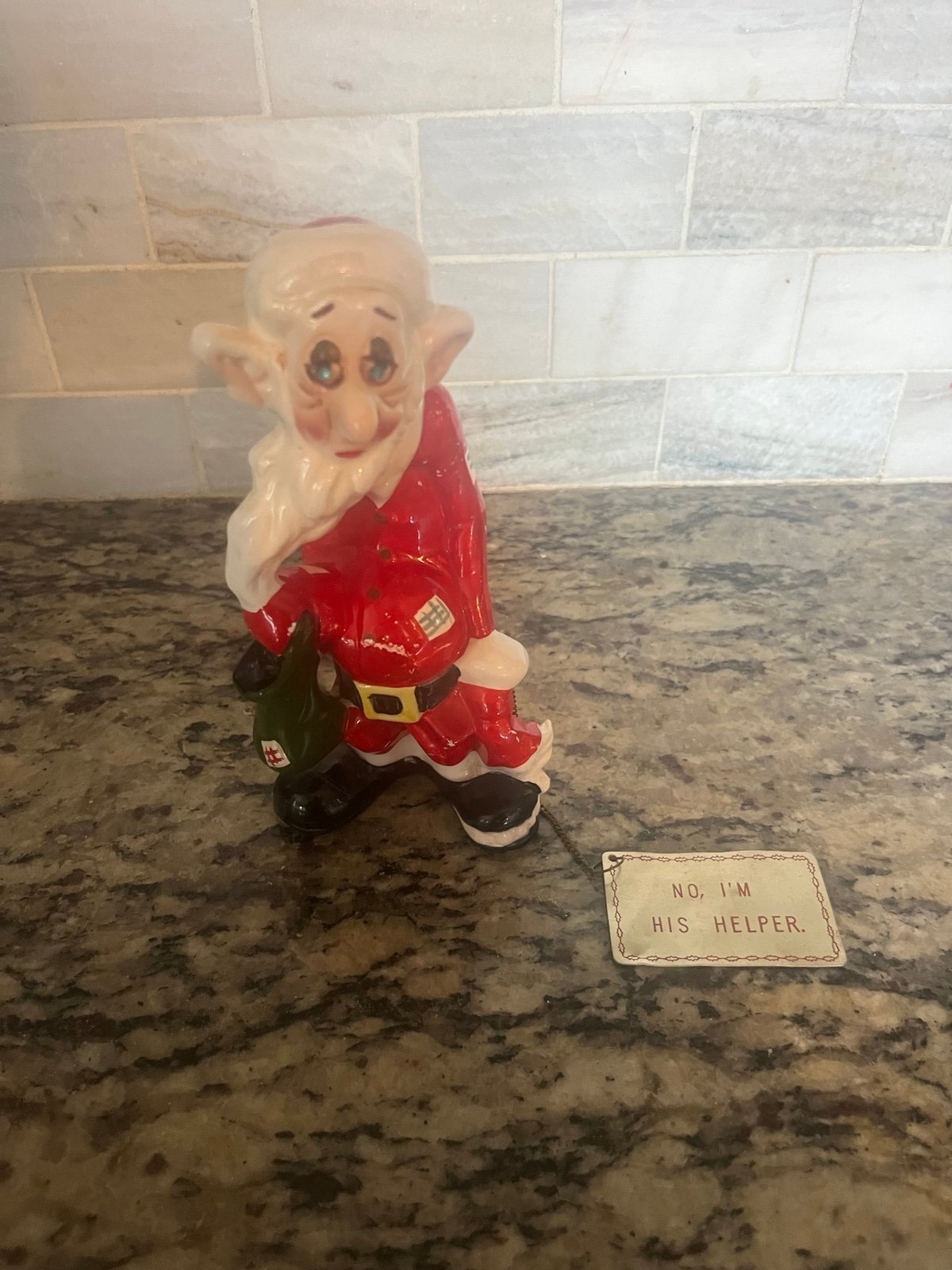 1960s Kreiss & Co Psycho Ceramics Drunk Hobo Santa Claus Figurine 7 VTG Japan