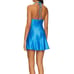 Satin halter mini dress