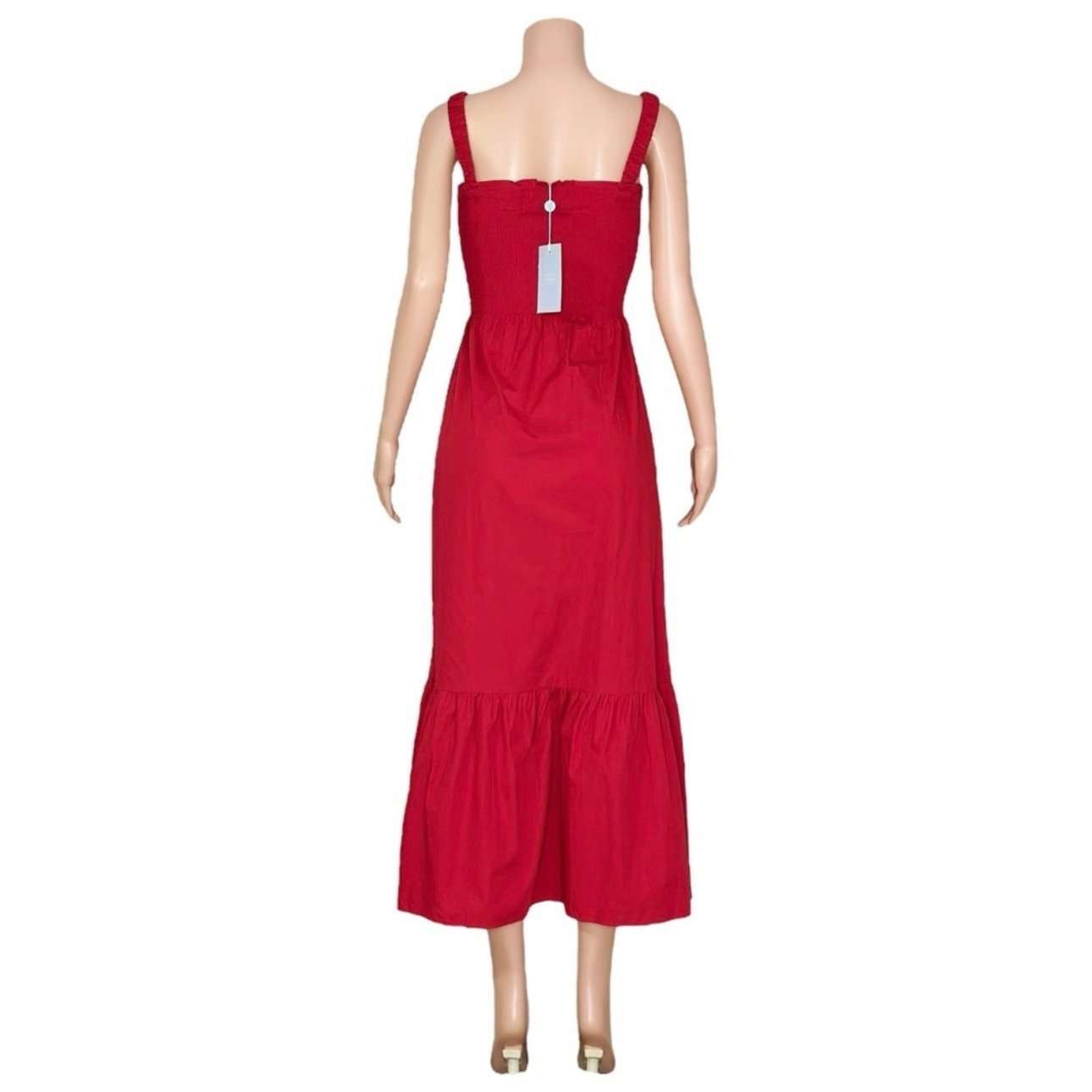 HILL HOUSE Anjuli Maxi Dress, Victorian Red, XXS